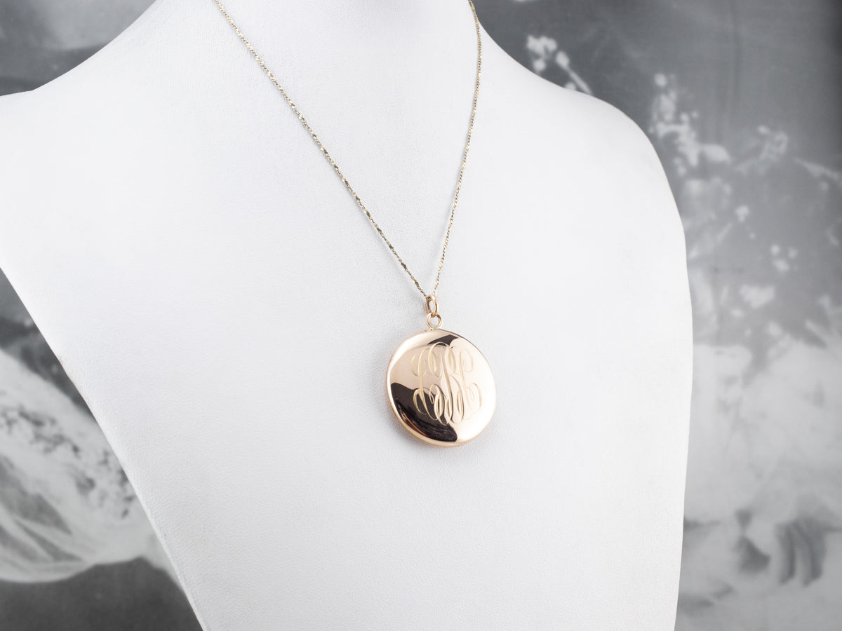 Vintage Gold Monogrammed "CBC" Locket