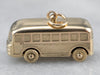 Vintage Gold Bus Charm Pendant