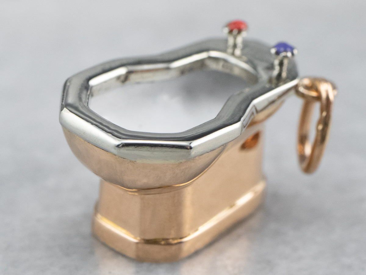 Charm para bidé esmaltado en oro de 18 quilates