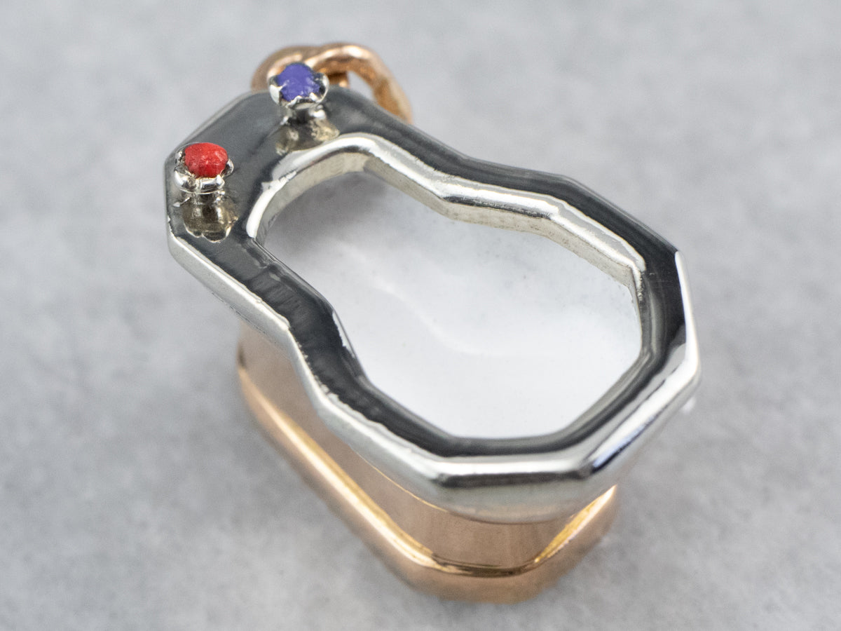 Charm para bidé esmaltado en oro de 18 quilates