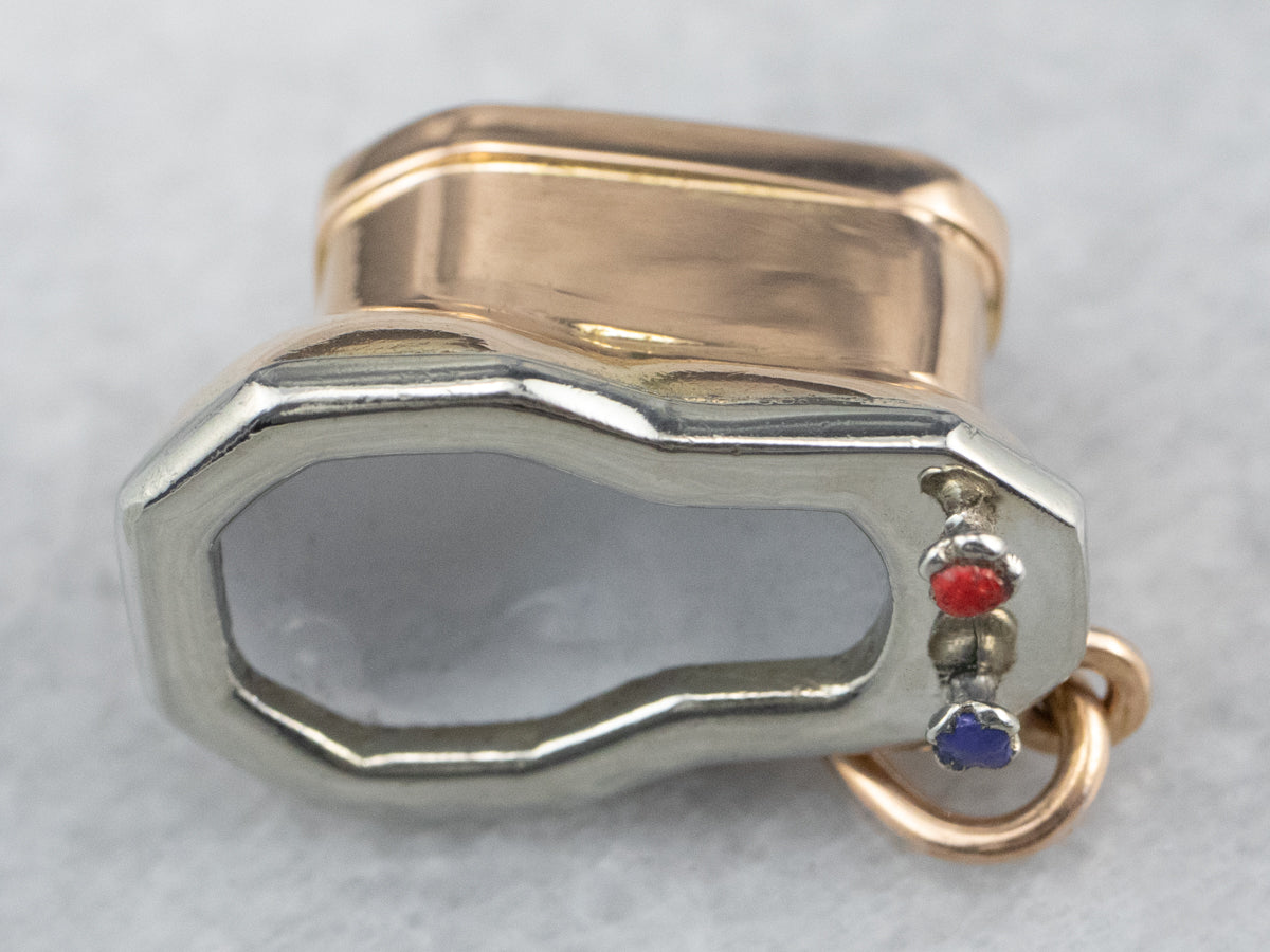 Charm para bidé esmaltado en oro de 18 quilates