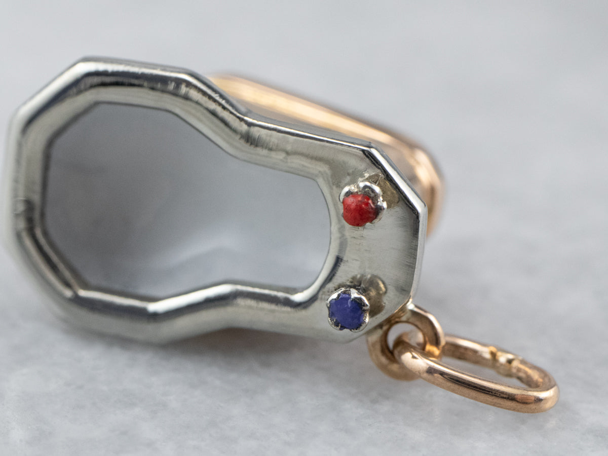 Charm para bidé esmaltado en oro de 18 quilates