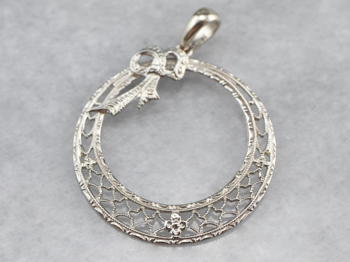 Art Deco Filigree Wreath Pendant