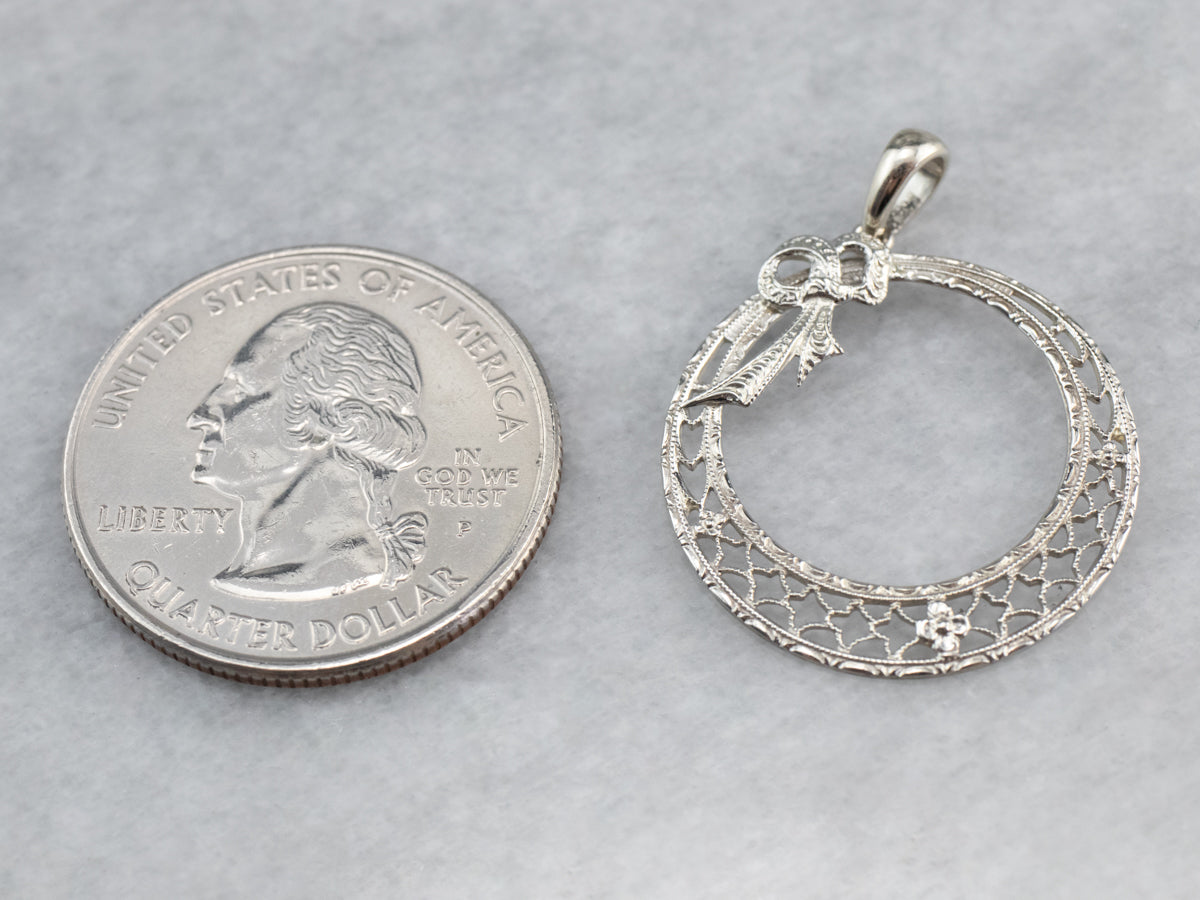 Art Deco Filigree Wreath Pendant