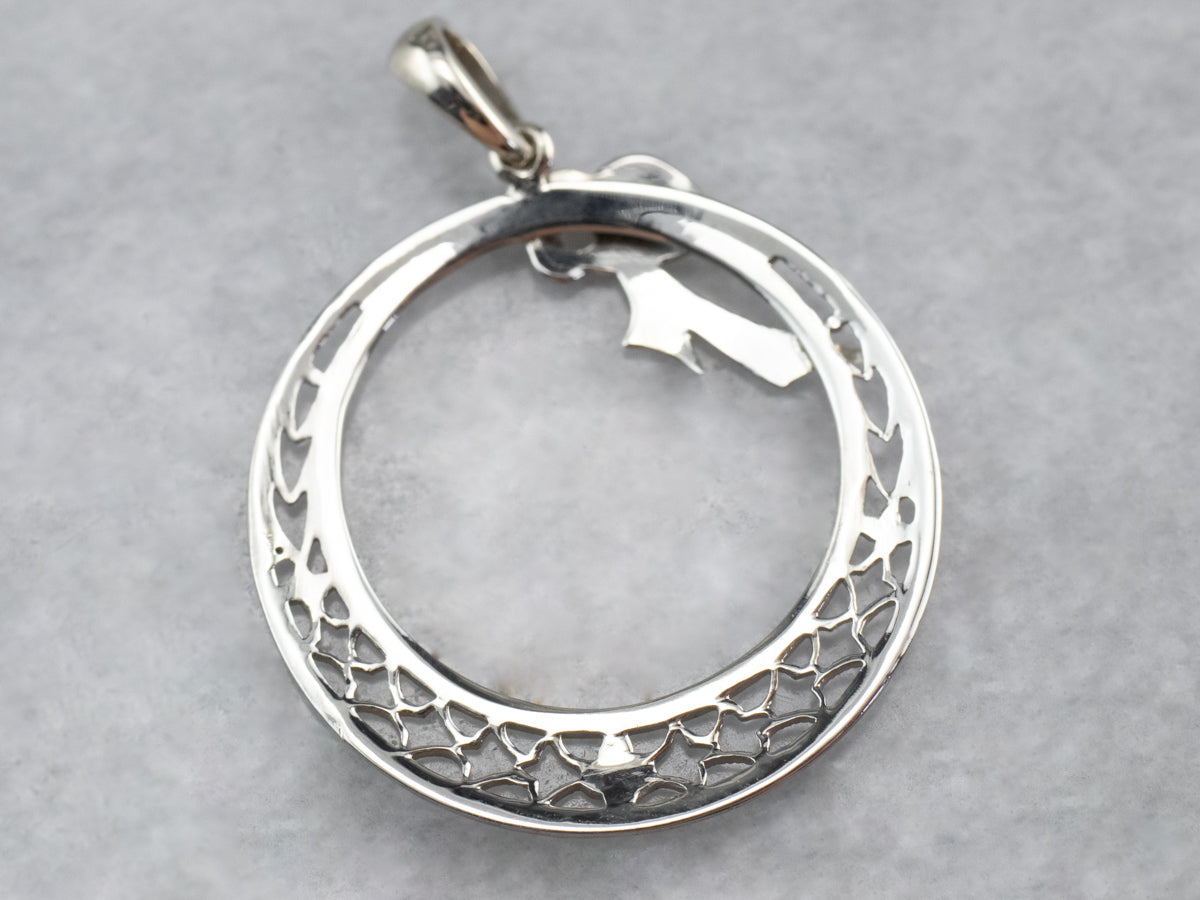 Art Deco Filigree Wreath Pendant