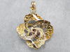 Gold Ruby Lover's Knot Pendant
