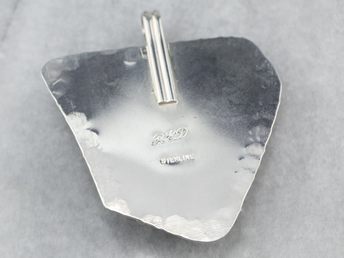 Brown Jasper Sterling Silver Statement Pendant