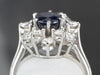 Sapphire Diamond Halo White Gold Engagement Ring