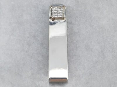 Diamond Sterling Silver Tie Bar