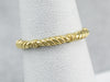 Rope Patterned Gold Band Ring