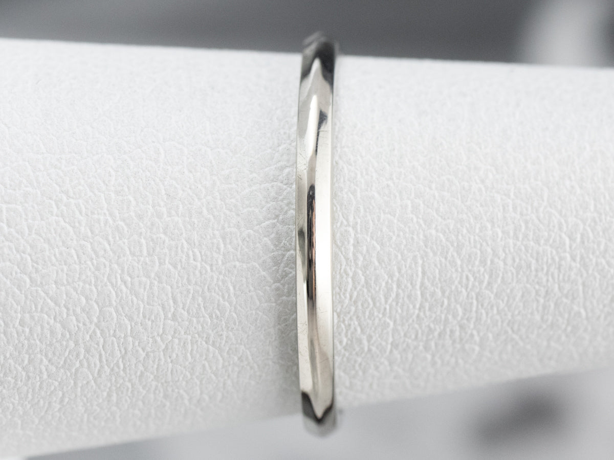 Thin White Gold Band