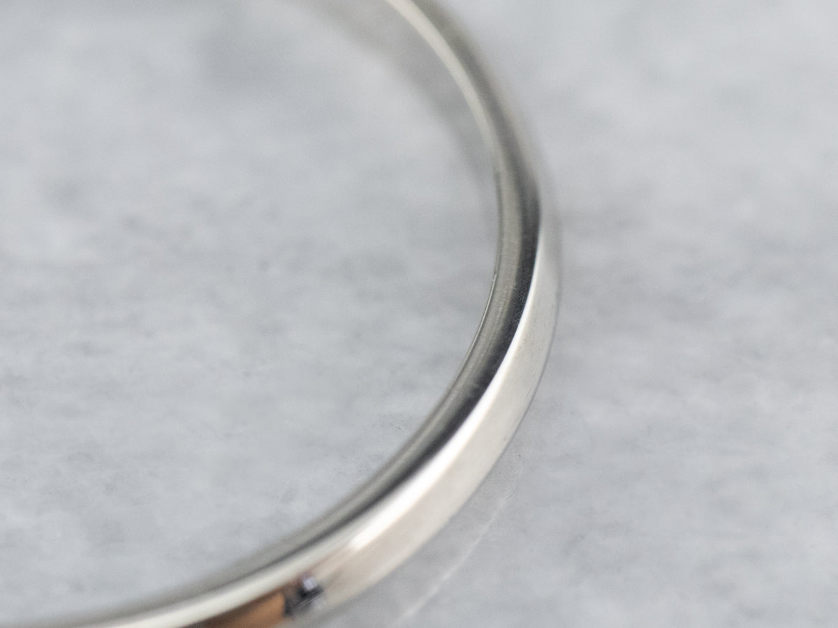 Thin White Gold Band