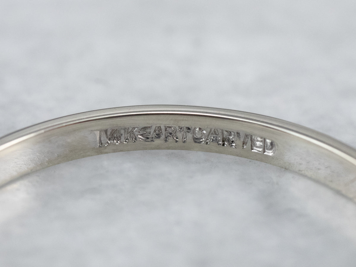 Thin White Gold Band