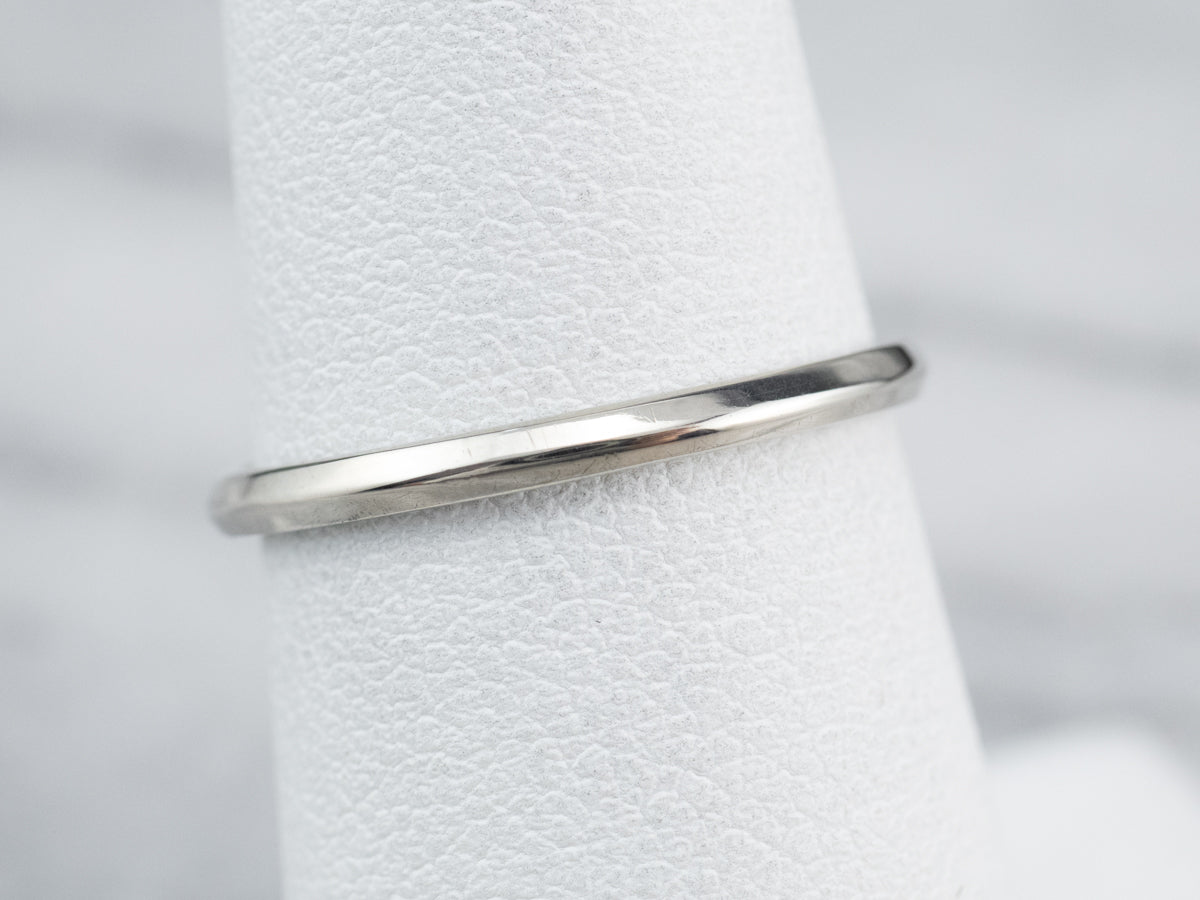 Thin White Gold Band
