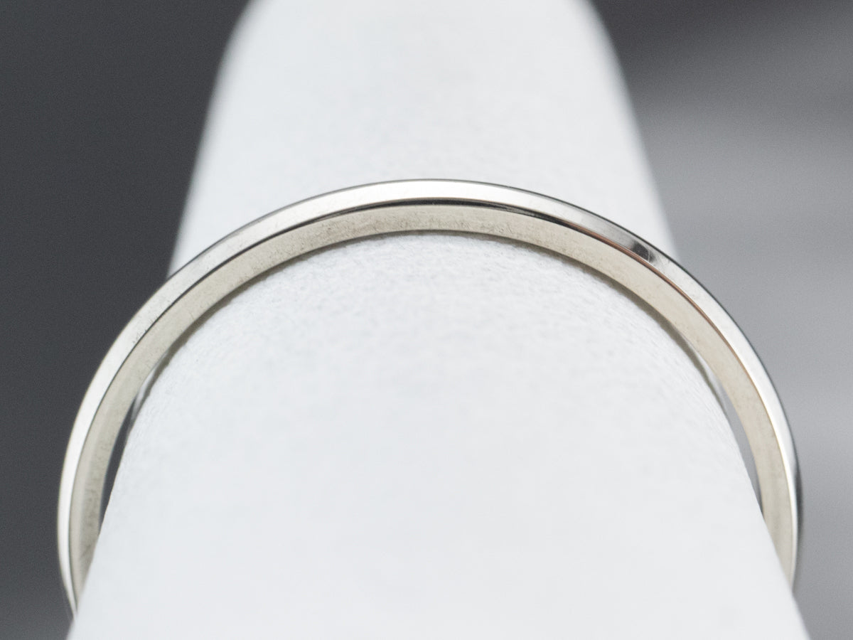 Thin White Gold Band