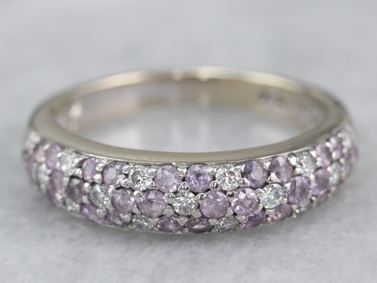 Pink Sapphire and Diamond LeVian Band
