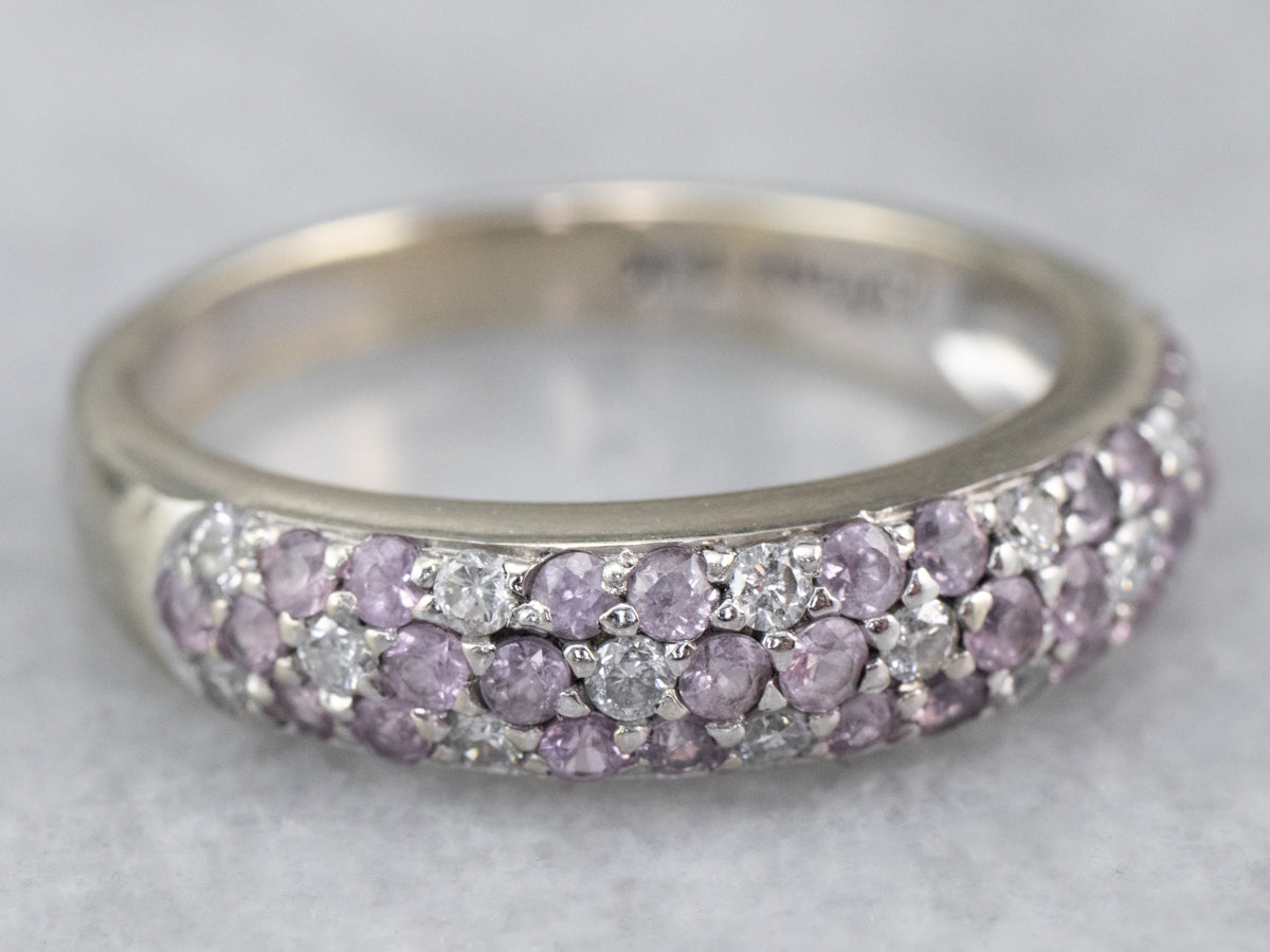Pink Sapphire and Diamond LeVian Band