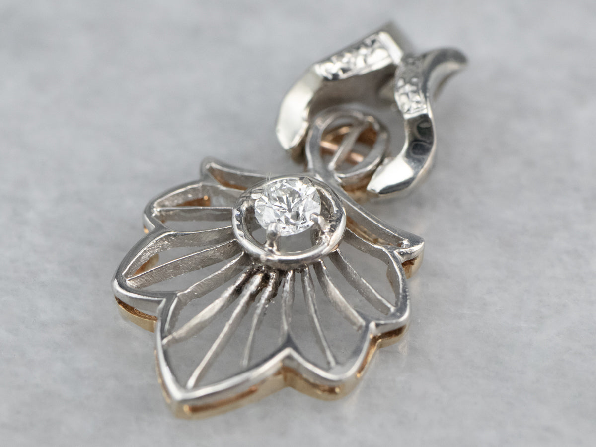 Diamond Filigree Mixed Metal Pendant