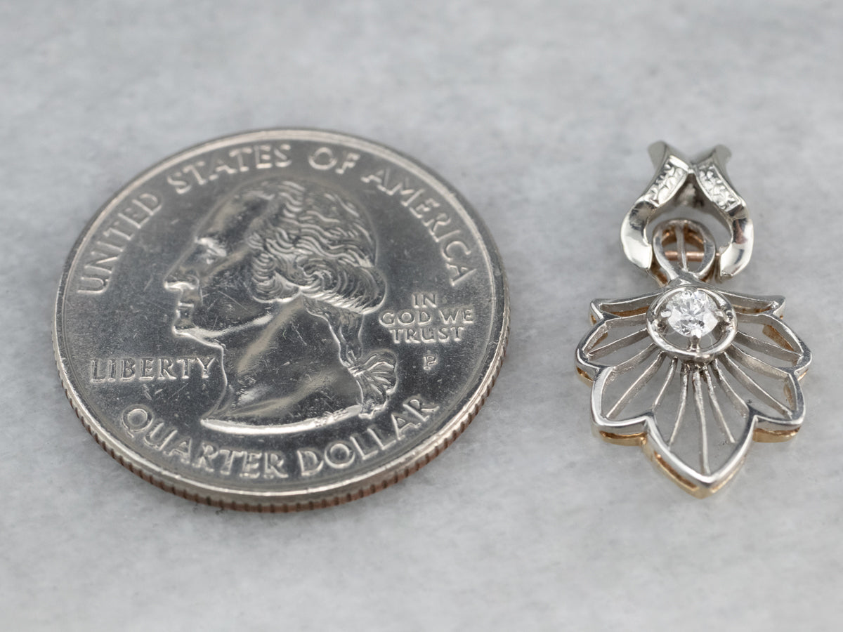 Diamond Filigree Mixed Metal Pendant