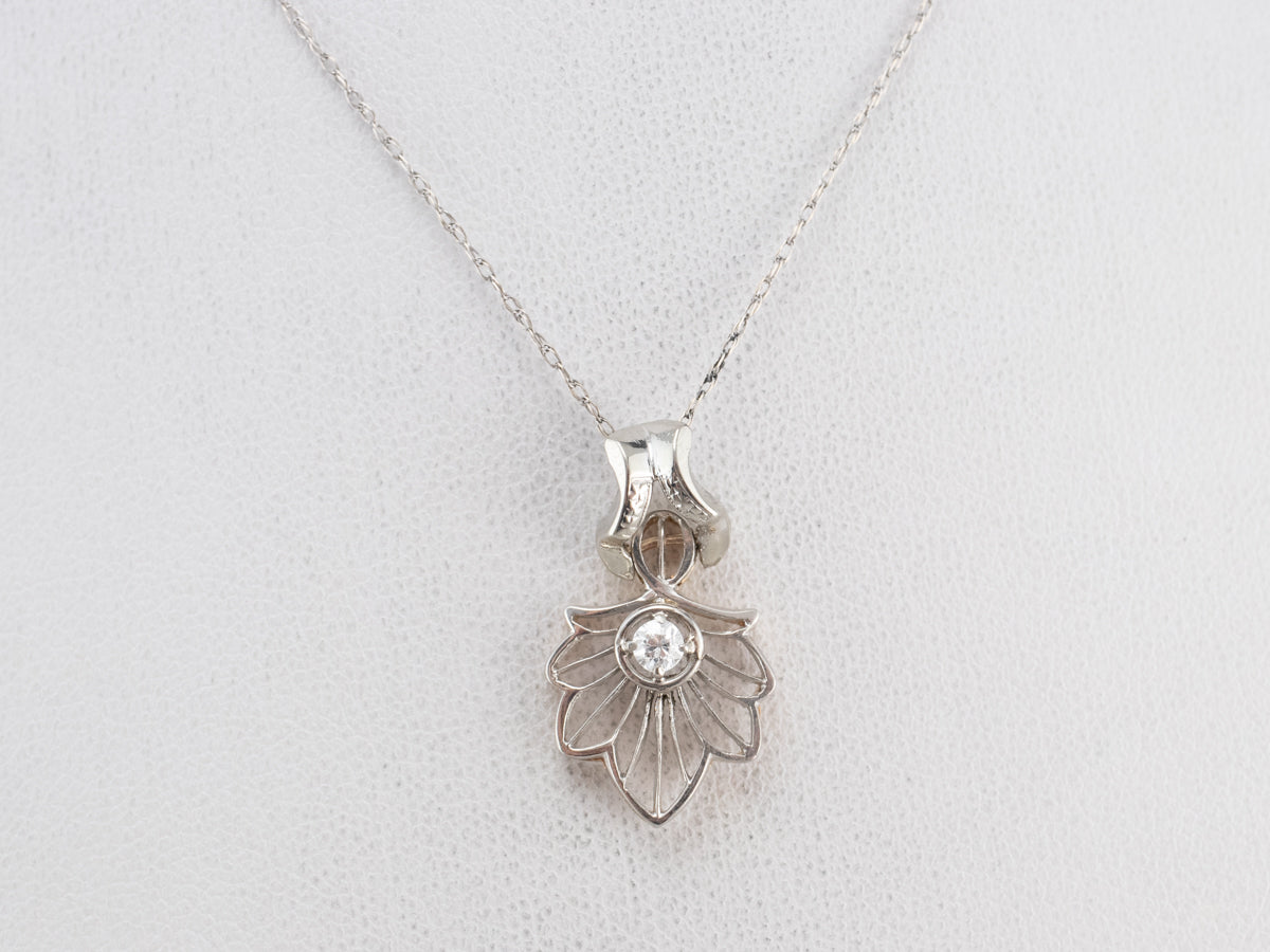 Diamond Filigree Mixed Metal Pendant