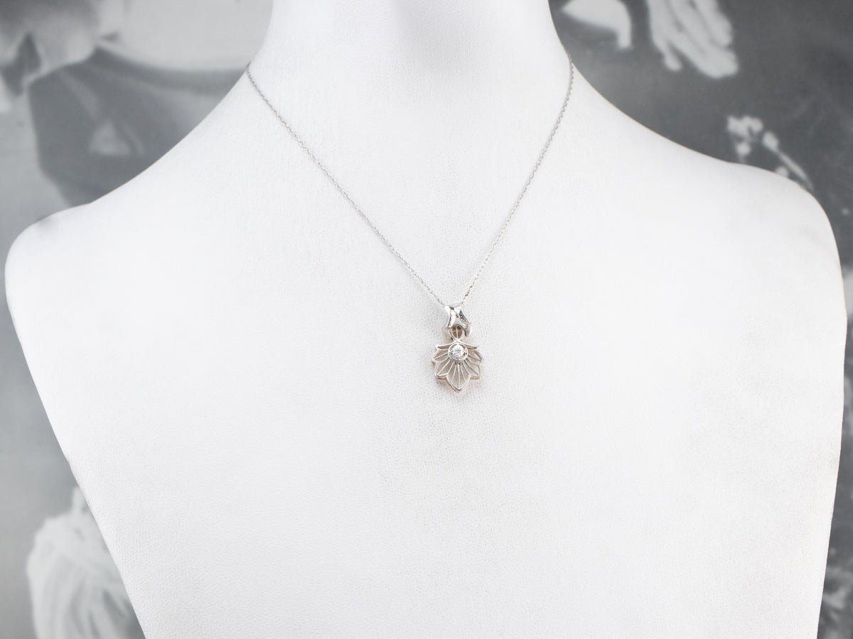 Diamond Filigree Mixed Metal Pendant