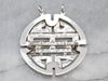 Silver Tibetan Buddhist Symbol Pin or Pendant