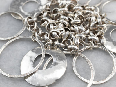 Sterling Silver Hammered Link Necklace