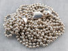 Sterling Silver Beaded Ball Chain