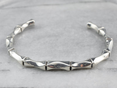 Sterling Silver Patterned Cuff Bracelet