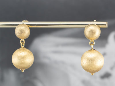 Sparkling Gold Bauble Drop Earrings