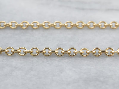 18K Gold Vintage Rolo Link Chain
