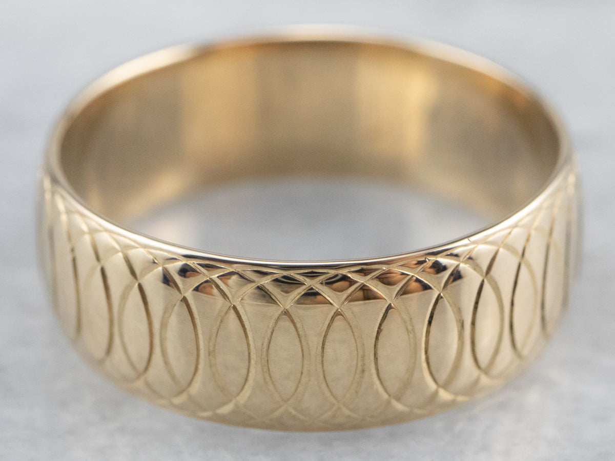 Vintage Gold Looping Pattern Band