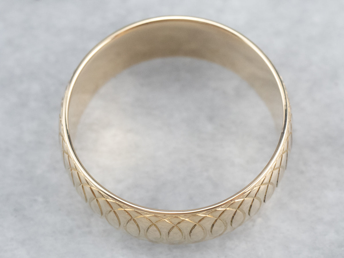 Vintage Gold Looping Pattern Band