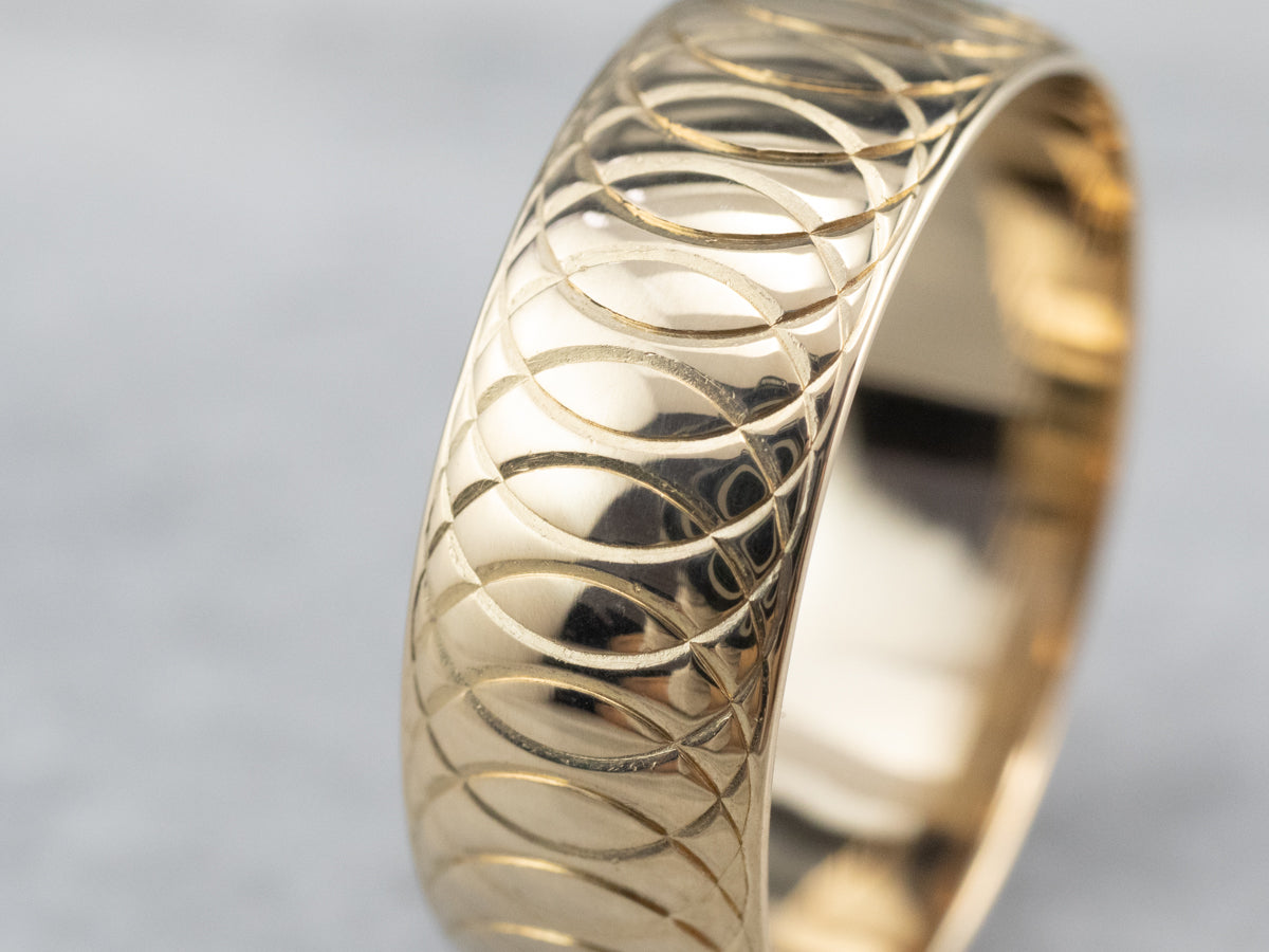 Vintage Gold Looping Pattern Band