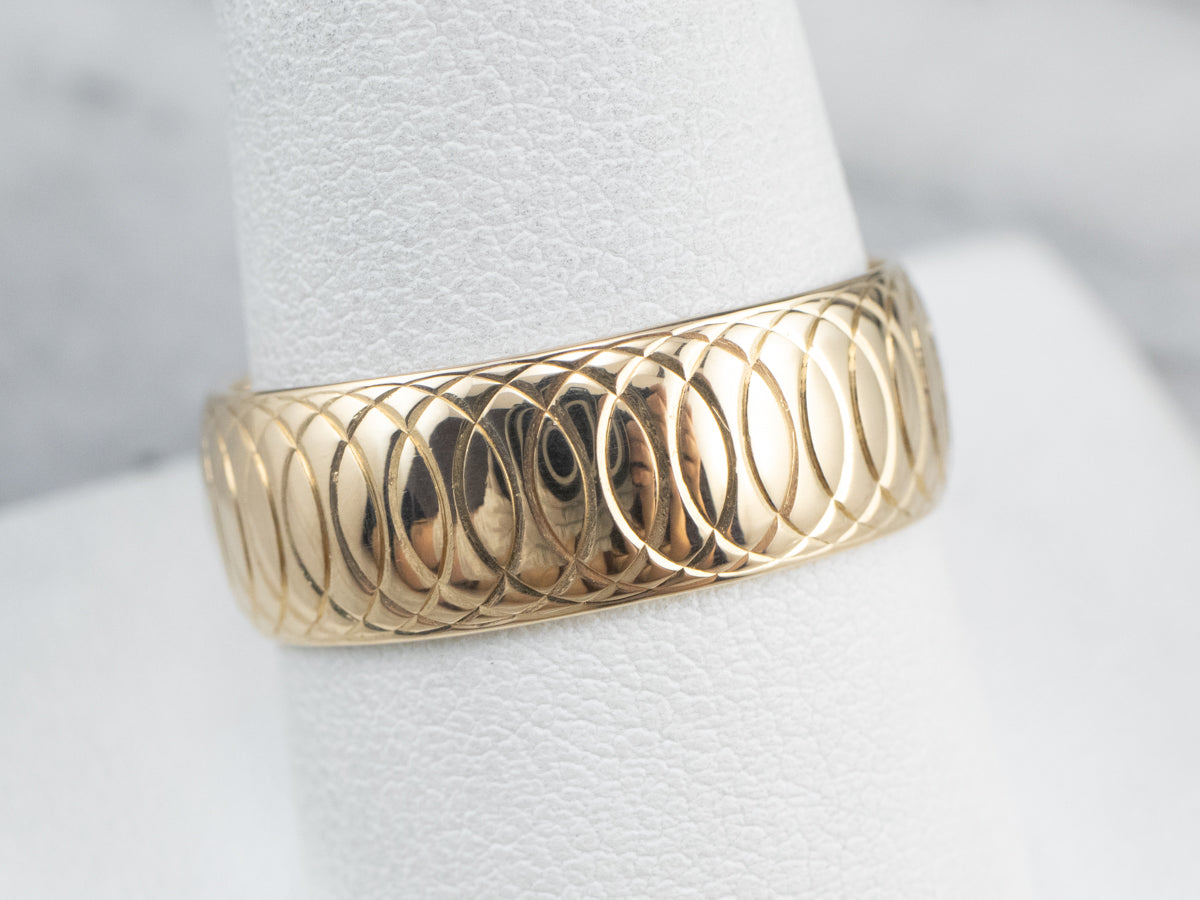Vintage Gold Looping Pattern Band