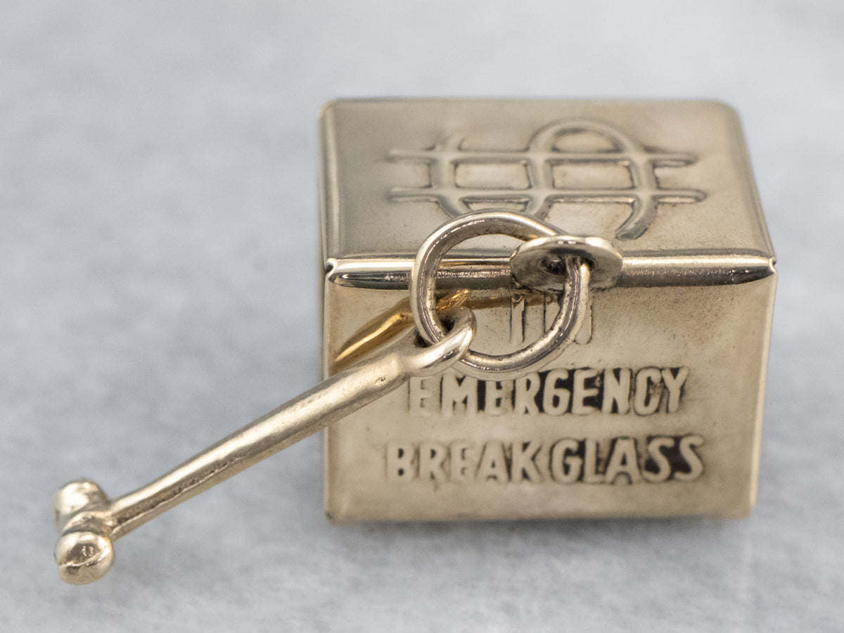 Vintage Mad Money Box Gold Charm