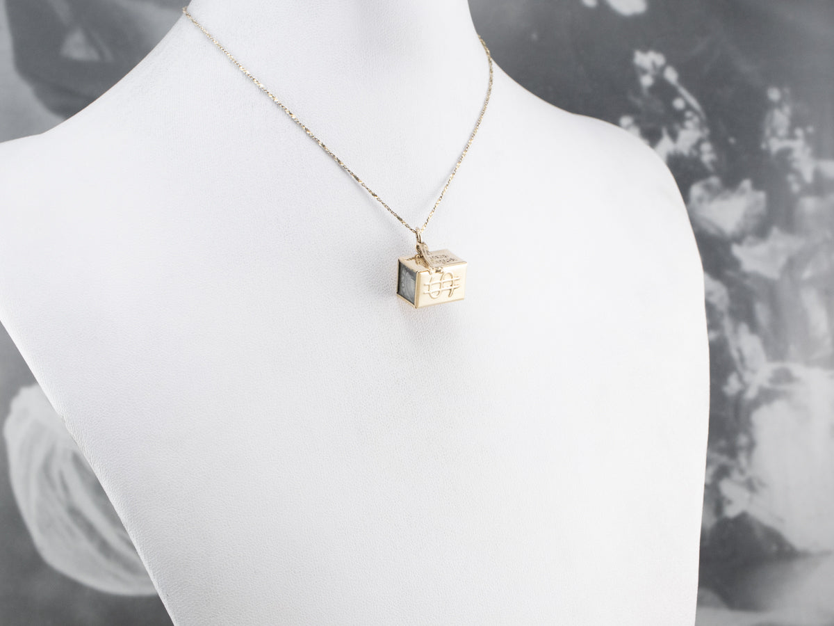 Vintage Mad Money Box Gold Charm