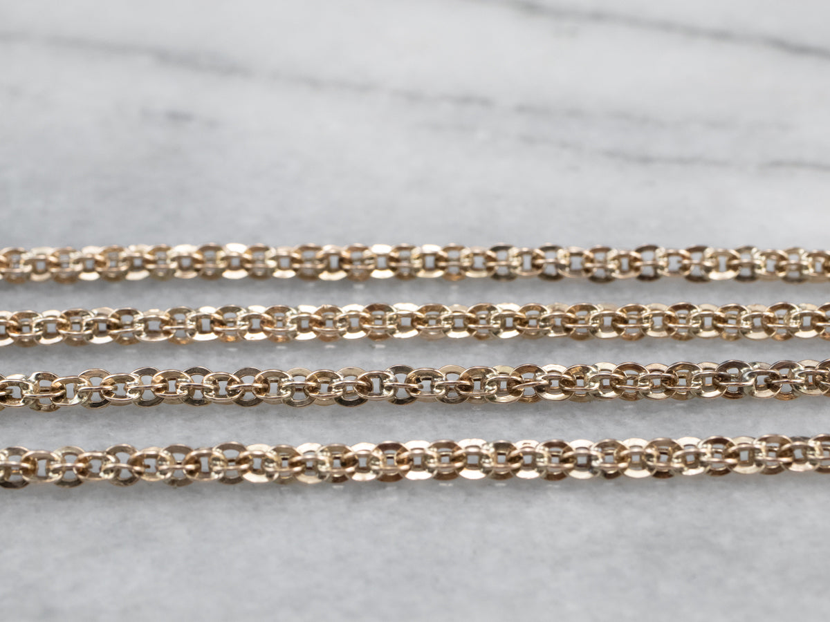 Collar lariat de cadena larga deslizante victoriana