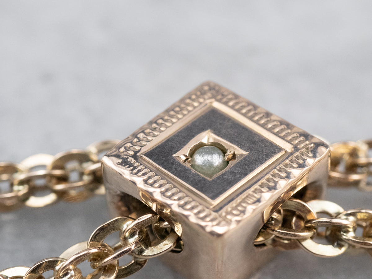 Collar lariat de cadena larga deslizante victoriana