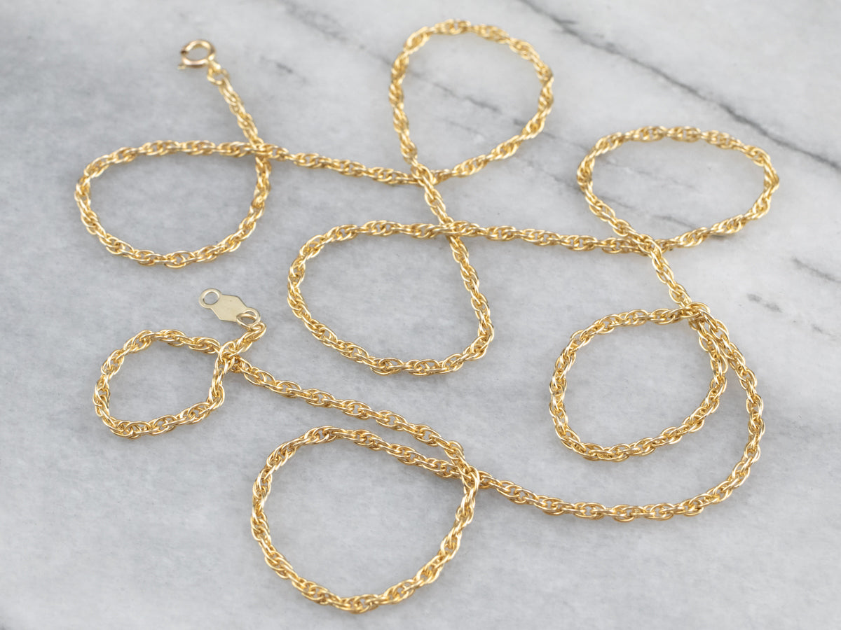 14K Gold Rope Twist Chain
