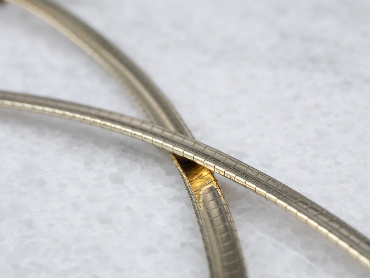 Collar Cadena Plana Omega Oro