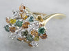 Colorful Diamond Cluster Ring