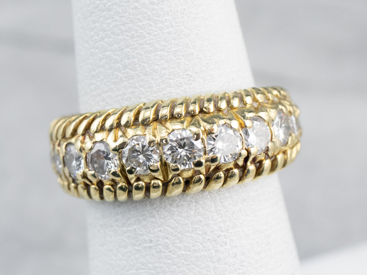 Nautical Style Diamond Eternity Band