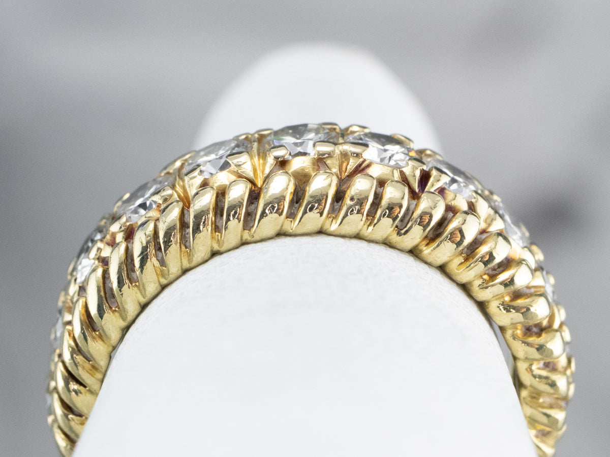 Nautical Style Diamond Eternity Band