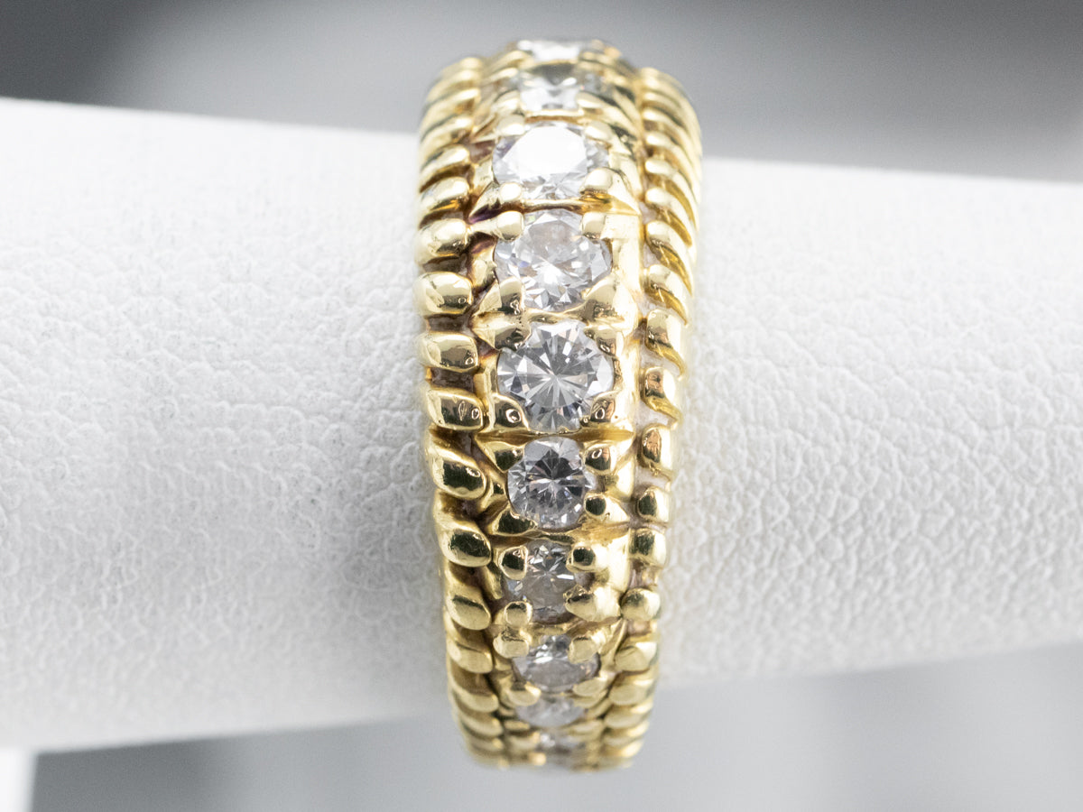 Nautical Style Diamond Eternity Band
