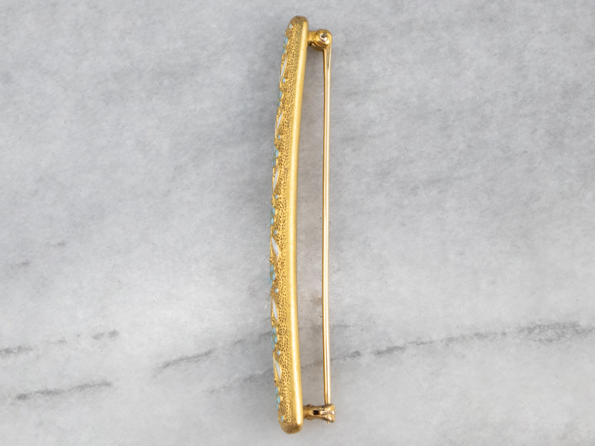 Art Nouveau Era Floral Honeymoon Pin