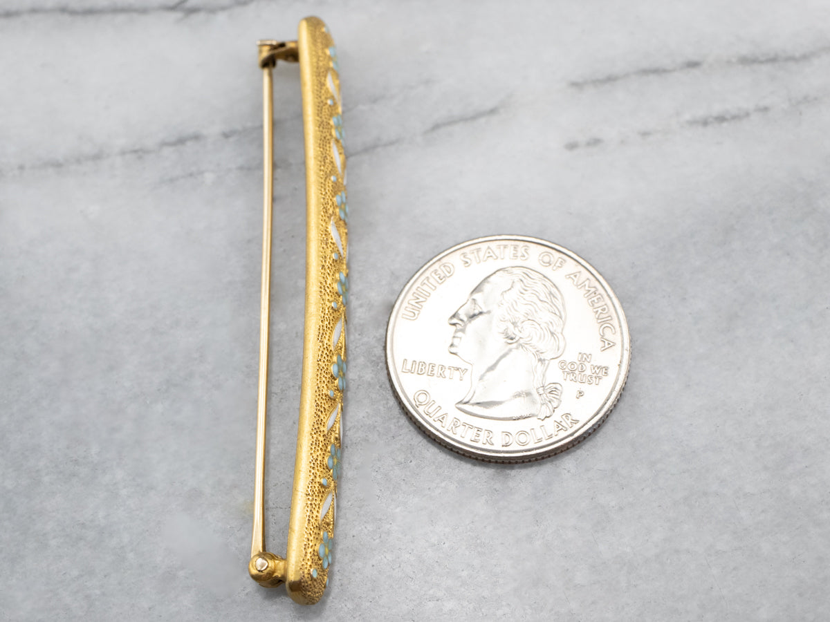 Art Nouveau Era Floral Honeymoon Pin