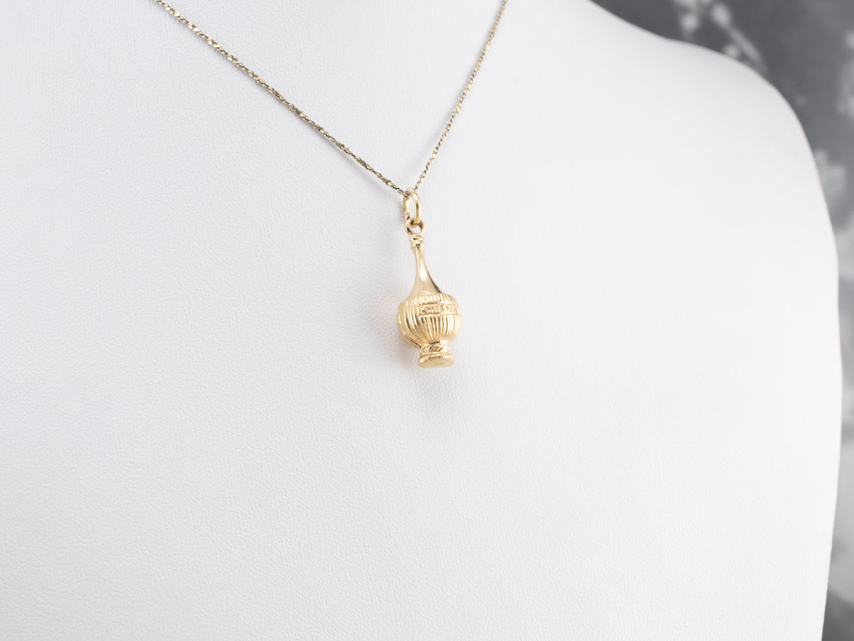 18K Gold Chianti Wine Bottle Charm