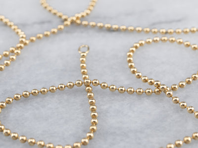Gold Ball Chain Necklace | Stones & Gold
