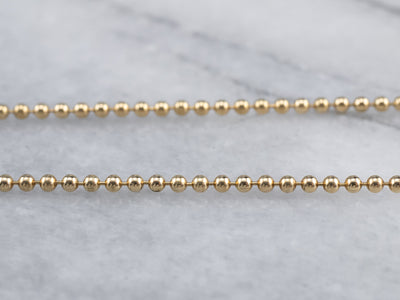 18K Gold Ball Chain Necklace